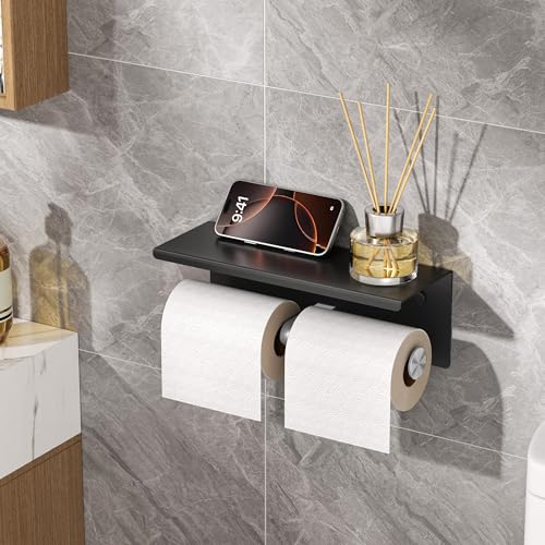 Toilet Paper Holder with Shelf