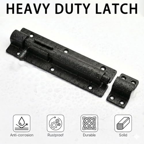 Heavy Duty Door Hinge and Sliding Latch kit