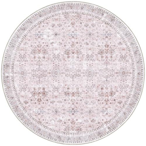 Round Rug 4ft (Pink / 4' (Round))