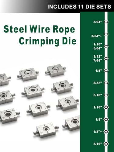 11 Pairs Wire Rope Swaging Dies Set for YQK (Wire Rope DIE)