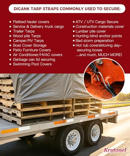10" 15" 21" 31" Bungee Cords with Hooks Heavy Duty 20 Pack (10"4pcs, 15"4pcs, 21"6pcs, 31"6pc)