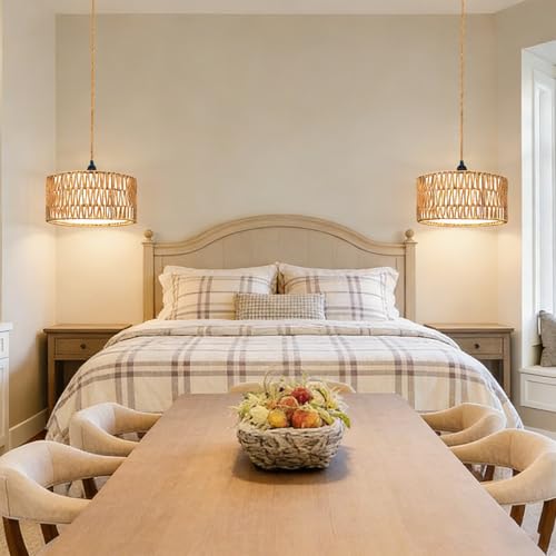 Boho Rattan Chandelier