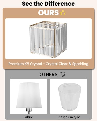 Hardwired Wall Sconces Set of Two with Crystal Lampshade