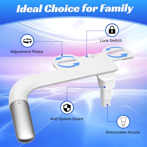 Left Hand Bidet Attachment for Toilet