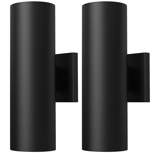 7in Aluminum Up and Down LED Porch Light Super Bright 3000K (Black / 12 INCH)
