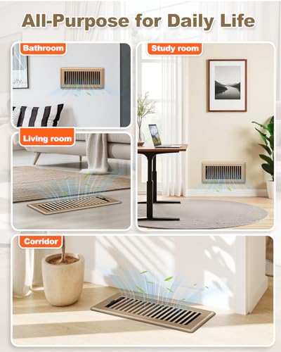 4 x 10 Floor Register (Brown 4x10 8 Pack)