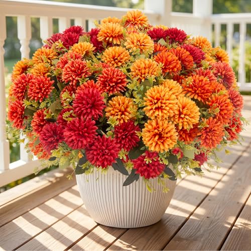 Artificial Mums Flowers for Outdoors