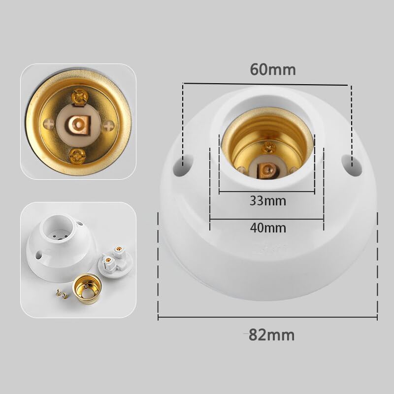 E27 Light Bulb Socket with On