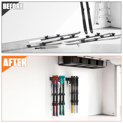 Wall Mounted Ski Storage Rack
