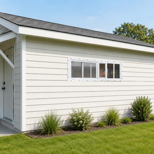 Shed Windows 2 Pack Chicken Coop Windows 12" x 29" White (12x29 IN / White-2pack)