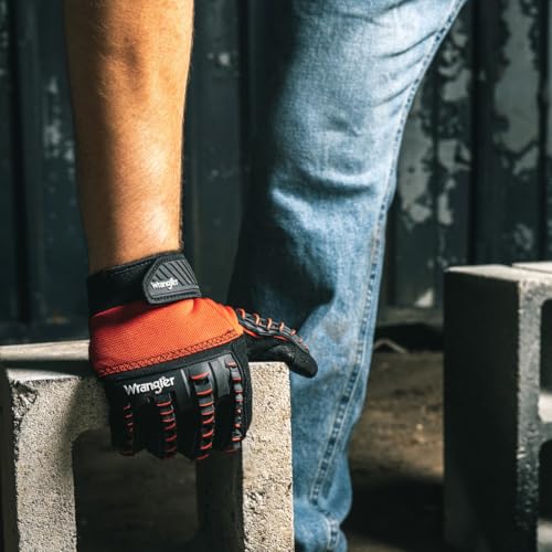 Performance Men’s Max Impact Work Gloves (XX-Large / Black and Red (1 Pair) Max Impact)