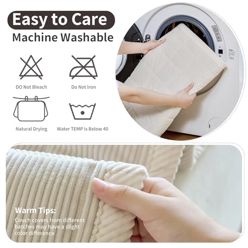 Couch Covers for Dogs (Beige White / 1PC/27.6"x70.9")