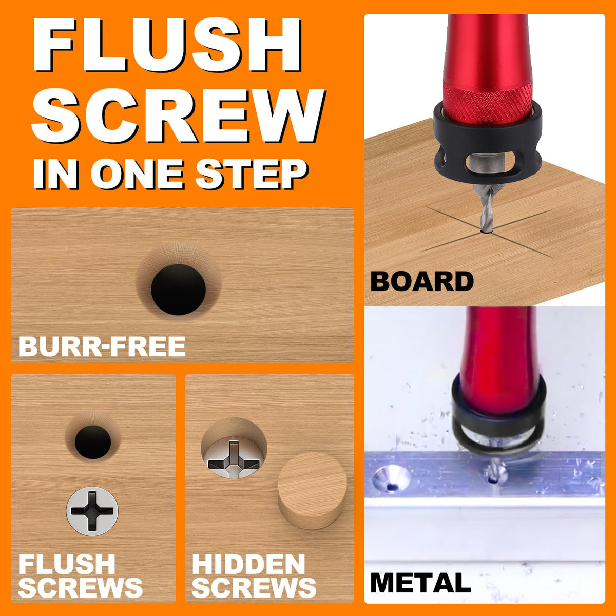 Metal Countersink Drill Bit Set