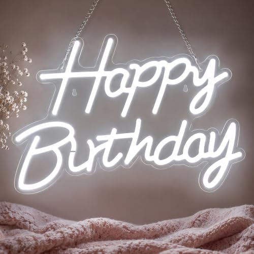 Happy Birthday Neon Sign for Backdrop