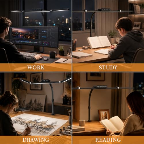 Desk Lamps for Home Office with Clamp
