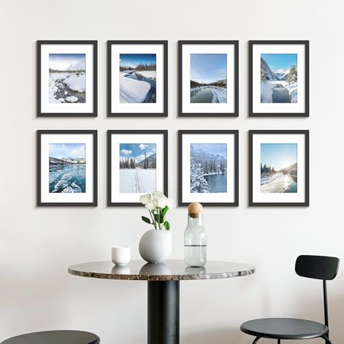 8.5x11 Picture Frame Set of 9 (Black / 8.5x11)