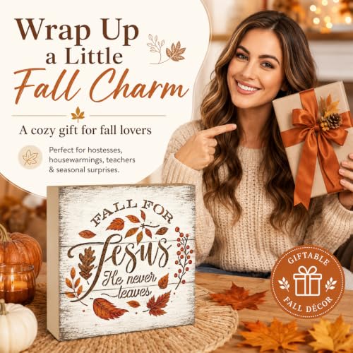 Fall For Jesus He Never Leaves Sign (FALL4)