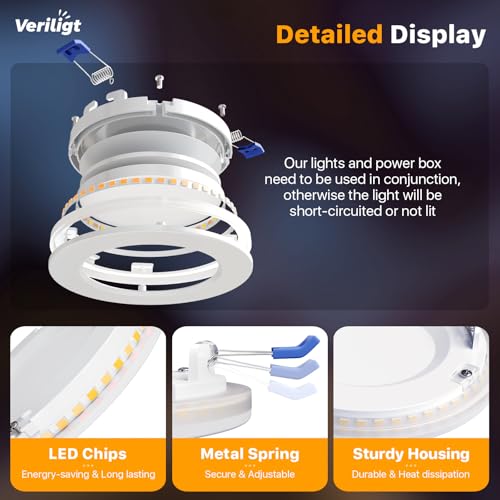12 Pack 4 Inch LED Recessed Lights with Night Light (White-4 Inch / 12 Pack)