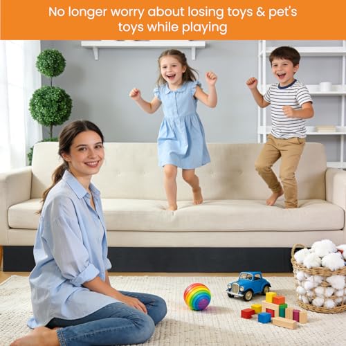 Under Couch Blocker for Kid and Pet Toys. Once Installed