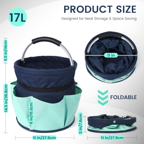 17L Cleaning Caddy with Handle & Elastic Straps