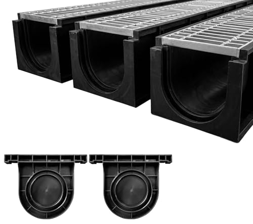 Large Capacity Trench Drain System for Yard