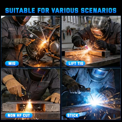 200A Plasma Cutter Welder Combo Spool Gun Multiprocess 7 In 1 (200A-4 Torch Kit Included: Spool Gun, Lift TIG Torch, PT40 Torch, Electrode Holder)