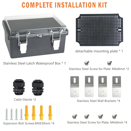 Electrical Junction Box (Black-Clear / 7.1"x5.1"x3.5")