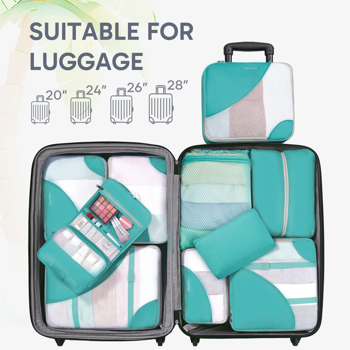 Packing Cubes for Travel (16 Turquoise)