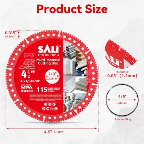 4.5" Diamond Saw Blades for Angle Grinder