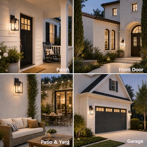 Classic Outdoor Wall Sconce with Clear Glass Shade