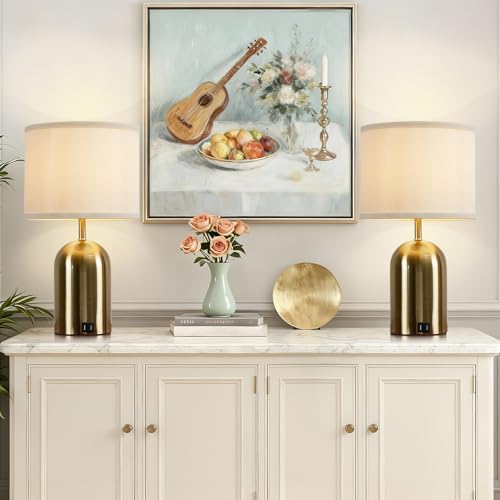 Touch Control Table Lamps Set of 2 (Gold 2)