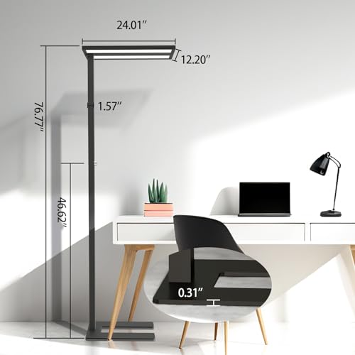 76" Led Floor Lamp (Black)
