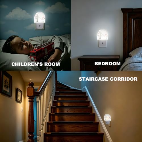 Night Light Christmas Night Lights Plug into Wall with Dusk to Dawn Smart Sensor for Bedroom Bathroom Hallway Kitchen (Christmas 02)