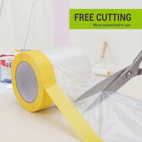 Pre Taped Masking Film for Car Painting (35 Inch)