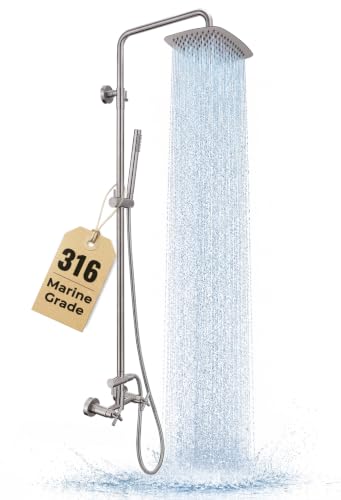 316 Marine Grade Stainless Steel Outdoor Shower Kit