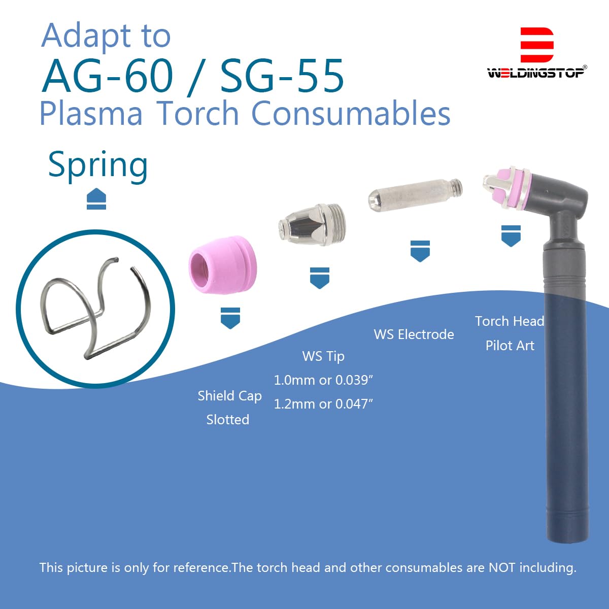 5PCS AG60 Spring Spacer Guide Standoff AG60 Plasma Cutter Torch Consumables