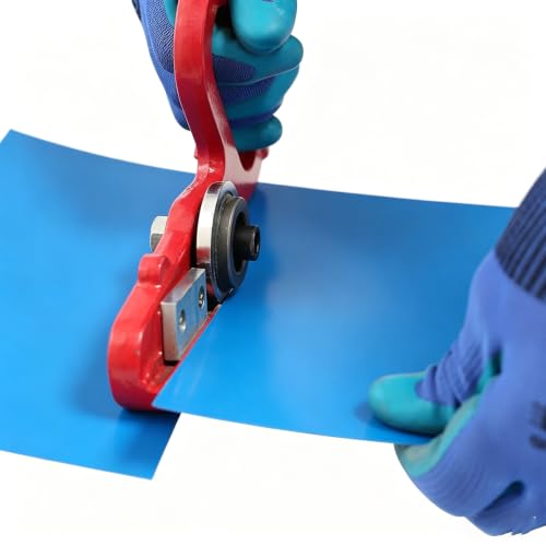 Manual Sheet Metal Cutter Hand Pull Tin Snips Portable Roof Cutting Tools Rotary Metal Plate Shears Double Wheels Scissors Handheld Straight Cut Nibbler Panel Slitter