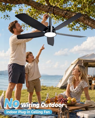 Outdoor Ceiling Fan with Light (36inch)
