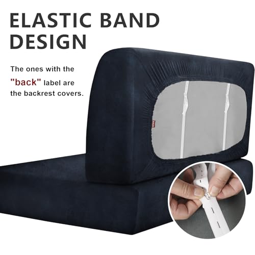 Leather Look RV Dinette Cushion Covers (1 Set / 02 Navy Blue)