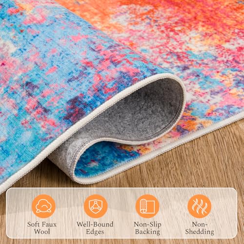 5x7 Area Rugs for Living Room (Colorful / 5' x 7' (Rectangular))