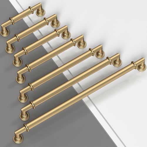 10 Pack Champagne Bronze Cabinet Pulls 10 Inch (10" Hole Center / Champagne Bronze)