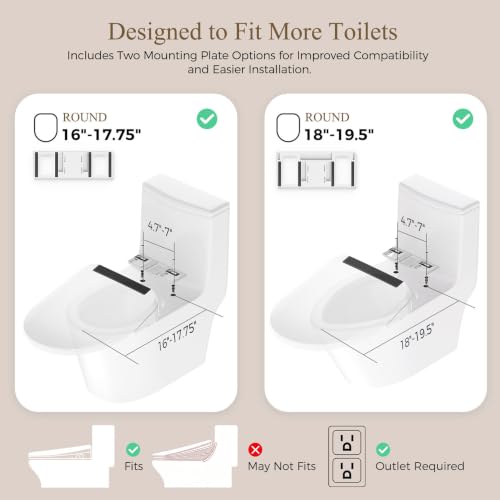 Electric Bidet Toilet Seat with Instant Warm Water