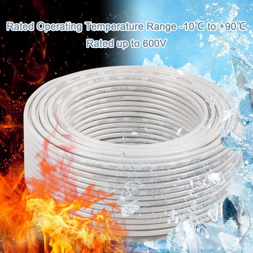 THHN Wire 6 Gauge 100FT (White / 6 Gauge 100FT)