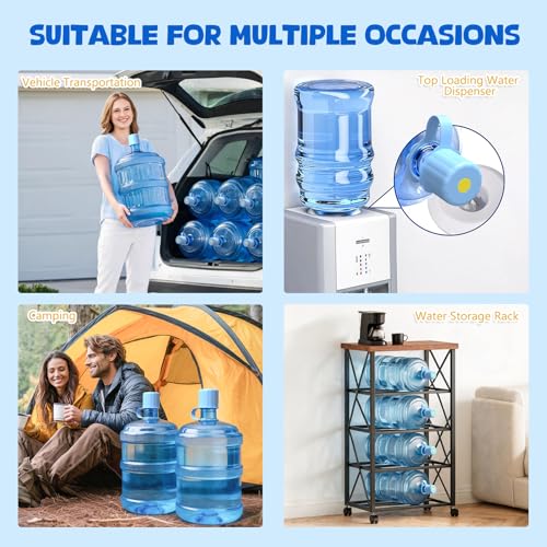 3 Packs Silicone 5 Gallon Water Jug Cap (Mixed color)
