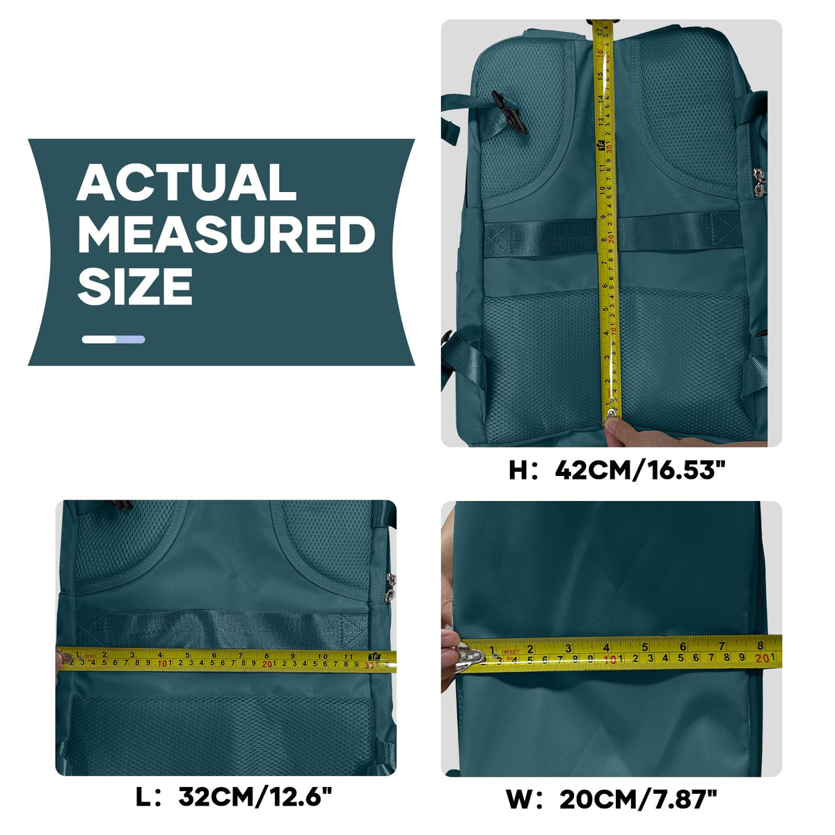 Travel Backpack For Women Men (Peacock Blue / 25 liters)