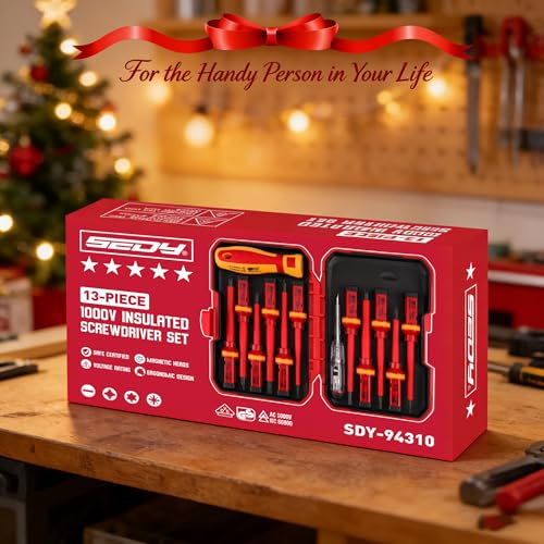 1000V Insulated Electrician Screwdriver Set (13 Pcs Vde Interchangeable Pro)