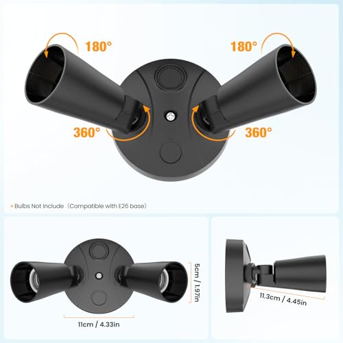 2 Pack Adjustable Twin PAR Holder (Black)