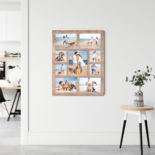 Picture Frame Collage for 6x8 and 5x7 and 4x4 Photos (Rustic Brown / 15.6x19.7in (1Pack))