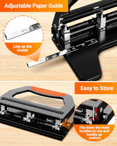 3 Hole Punch Heavy Duty (Orange)