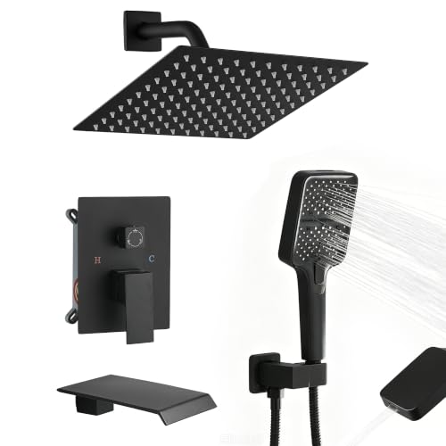 Wall Mount 3 Function Tub Shower Faucet Set